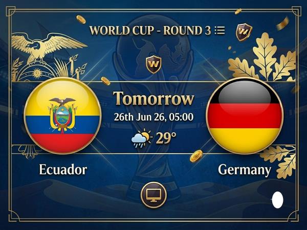 Ecuador vs Germany 26/06 WC 2026 : Tactical Preview & Analysis Ecuador vs Germany 26/06 WC 2026 : Tactical Preview & Analysis