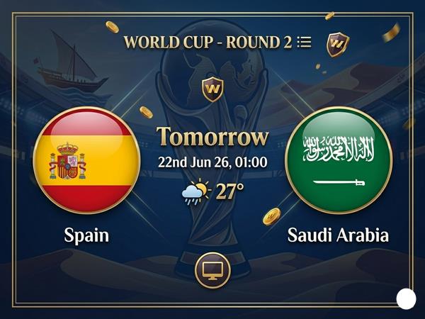 Prediction for Spain vs Saudi Arabia 22/06 World Cup 2026 Prediction for Spain vs Saudi Arabia 22/06 World Cup 2026