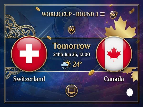 Switzerland vs Canada Prediction, Preview & Betting Tips – FIFA World Cup 2026 (25 June 2026) Switzerland vs Canada Prediction, Preview & Betting Tips – FIFA World Cup 2026 (25 June 2026)