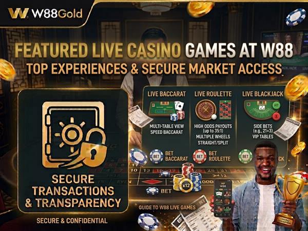 Featured live casino games at W88 best tables games tips